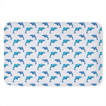 Watercolor Dolphin Pattern Print Indoor Door Mat
