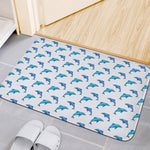 Watercolor Dolphin Pattern Print Indoor Door Mat