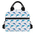 Watercolor Dolphin Pattern Print Insulated Lunch Bag