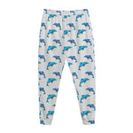 Watercolor Dolphin Pattern Print Jogger Pants