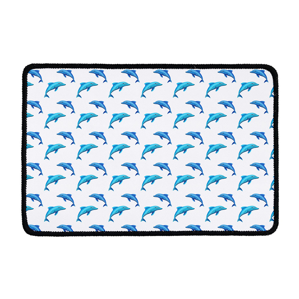 Watercolor Dolphin Pattern Print Kitchen Mat