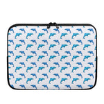 Watercolor Dolphin Pattern Print Laptop Sleeve
