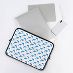Watercolor Dolphin Pattern Print Laptop Sleeve