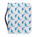 Watercolor Dolphin Pattern Print Leather Bible Cover