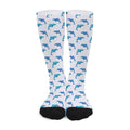 Watercolor Dolphin Pattern Print Long Socks