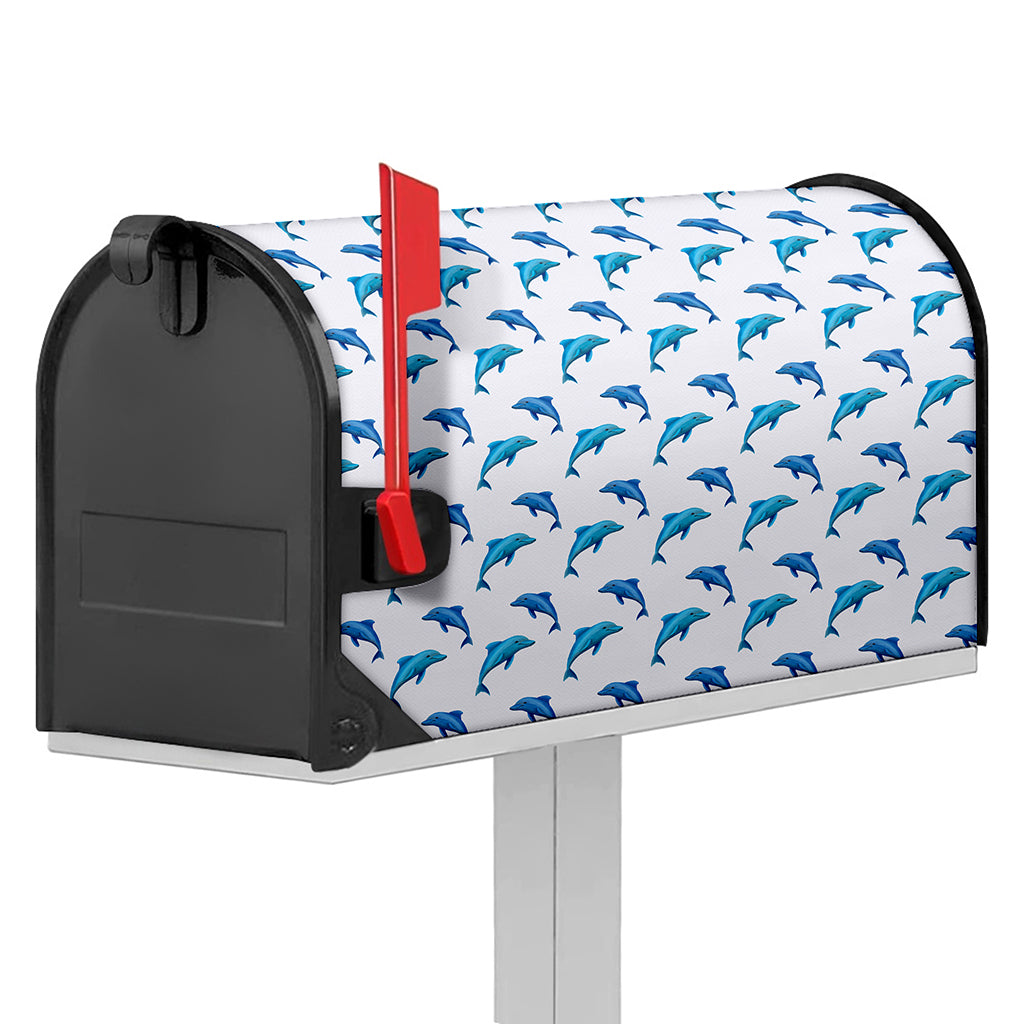 Watercolor Dolphin Pattern Print Mailbox Cover