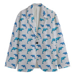 Watercolor Dolphin Pattern Print Men's Blazer