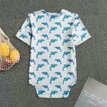 Watercolor Dolphin Pattern Print Men's Bodysuit