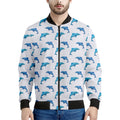Watercolor Dolphin Pattern Print Men's Bomber Jacket
