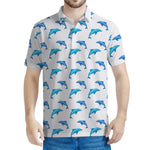 Watercolor Dolphin Pattern Print Men's Polo Shirt