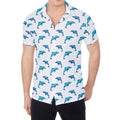 Watercolor Dolphin Pattern Print Men's Shirt