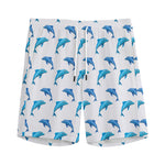 Watercolor Dolphin Pattern Print Men's Sports Shorts