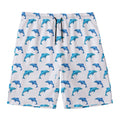 Watercolor Dolphin Pattern Print Men's Swim Trunks