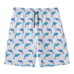Watercolor Dolphin Pattern Print Men's Swim Trunks