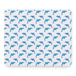 Watercolor Dolphin Pattern Print Mouse Pad