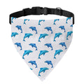 Watercolor Dolphin Pattern Print Over The Collar Dog Bandana