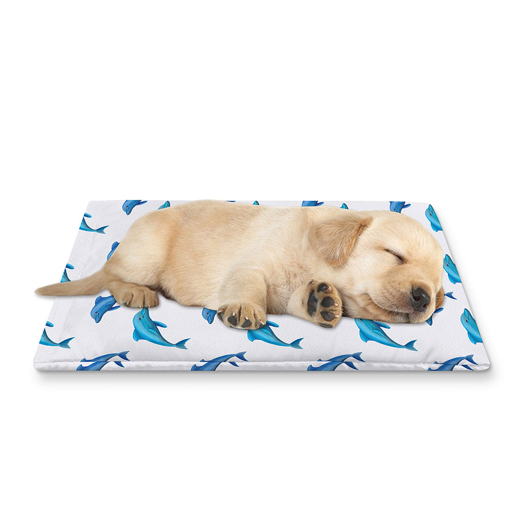 Watercolor Dolphin Pattern Print Pet Cooling Mat Cover