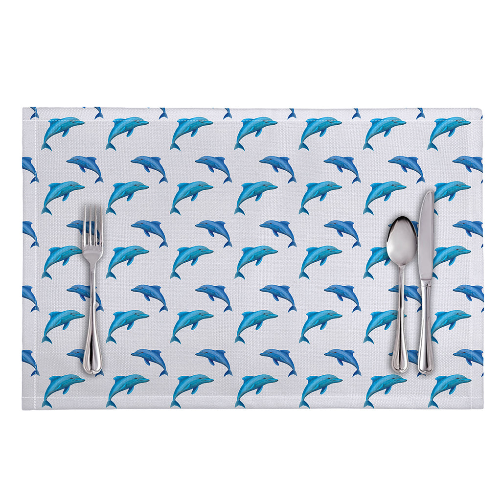 Watercolor Dolphin Pattern Print Placemat