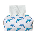 Watercolor Dolphin Pattern Print Rectangle Tissue Box Cover