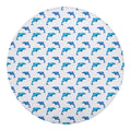 Watercolor Dolphin Pattern Print Round Blanket