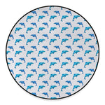 Watercolor Dolphin Pattern Print Round Floor Mat
