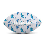 Watercolor Dolphin Pattern Print Rugby Ball