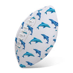 Watercolor Dolphin Pattern Print Rugby Ball
