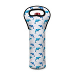 Watercolor Dolphin Pattern Print Single Neoprene Wine Tote