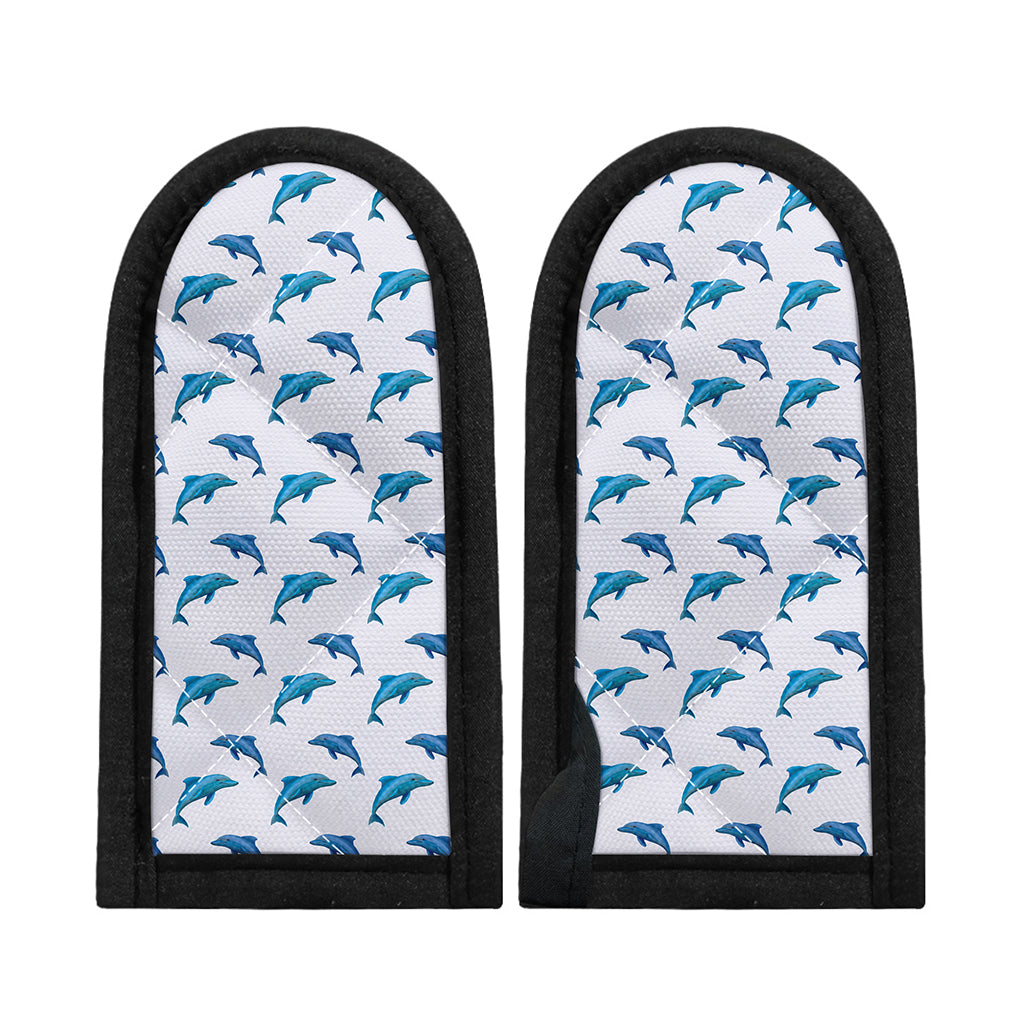 Watercolor Dolphin Pattern Print Skillet Handle Cover