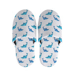 Watercolor Dolphin Pattern Print Slippers