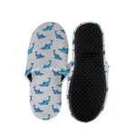 Watercolor Dolphin Pattern Print Slippers
