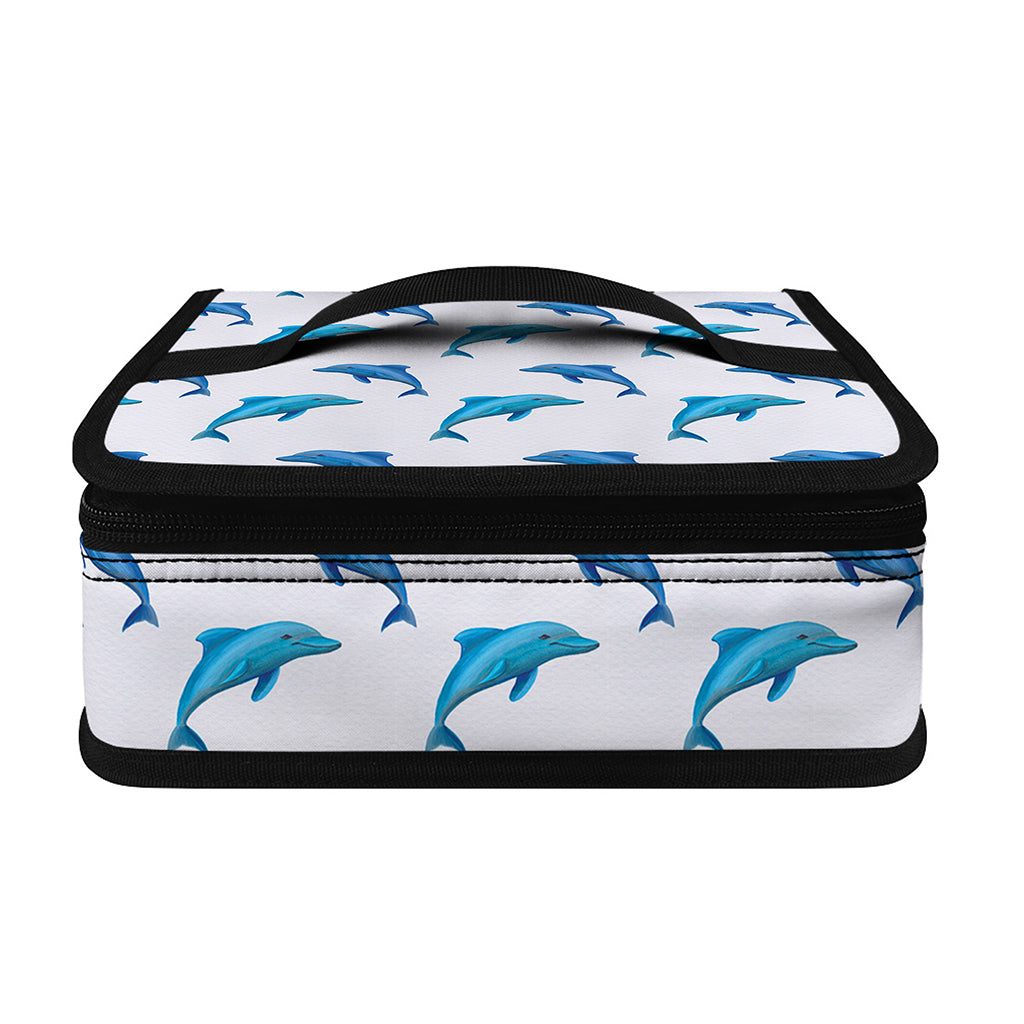 Watercolor Dolphin Pattern Print Small Lunch Bag