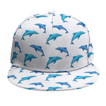 Watercolor Dolphin Pattern Print Snapback Cap