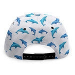Watercolor Dolphin Pattern Print Snapback Cap