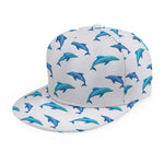 Watercolor Dolphin Pattern Print Snapback Cap