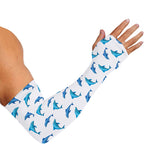 Watercolor Dolphin Pattern Print Sun Protection Arm Sleeves