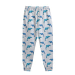 Watercolor Dolphin Pattern Print Sweatpants
