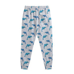 Watercolor Dolphin Pattern Print Sweatpants