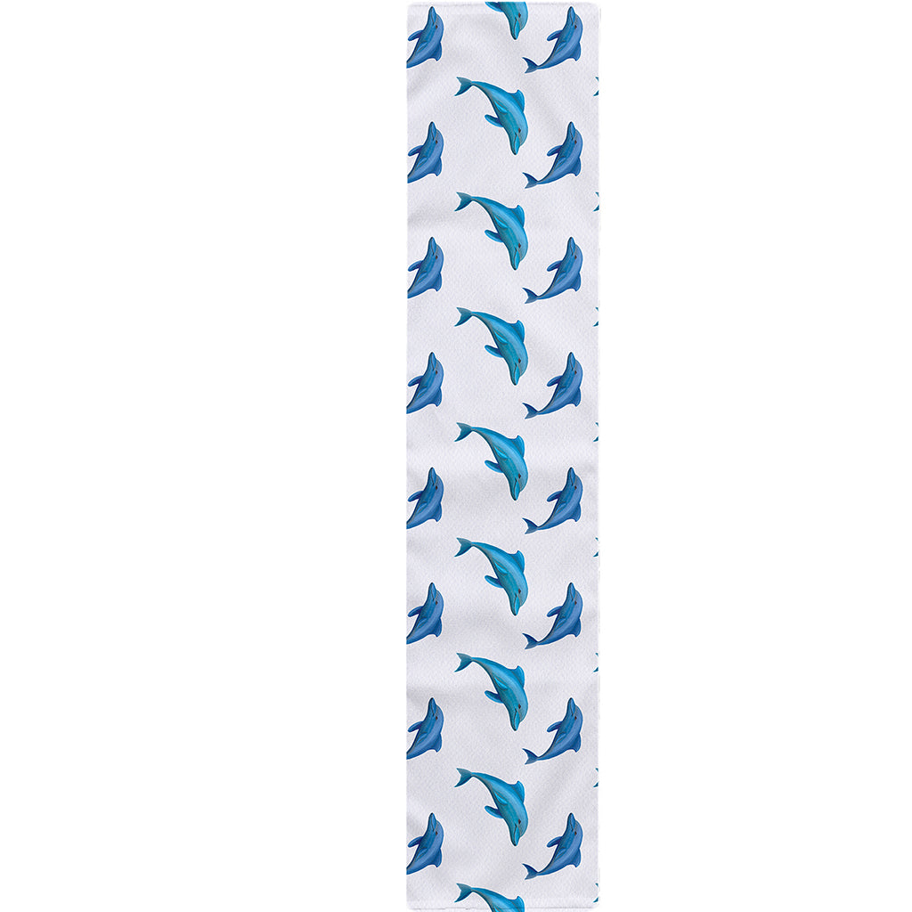 Watercolor Dolphin Pattern Print Table Runner