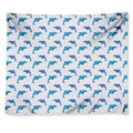 Watercolor Dolphin Pattern Print Tapestry