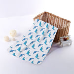 Watercolor Dolphin Pattern Print Towel