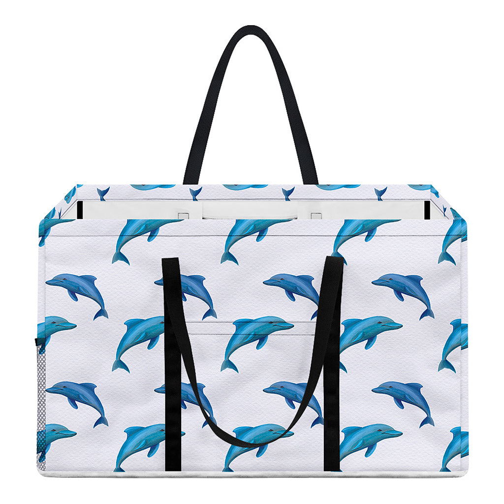 Watercolor Dolphin Pattern Print Utility Tote Bag