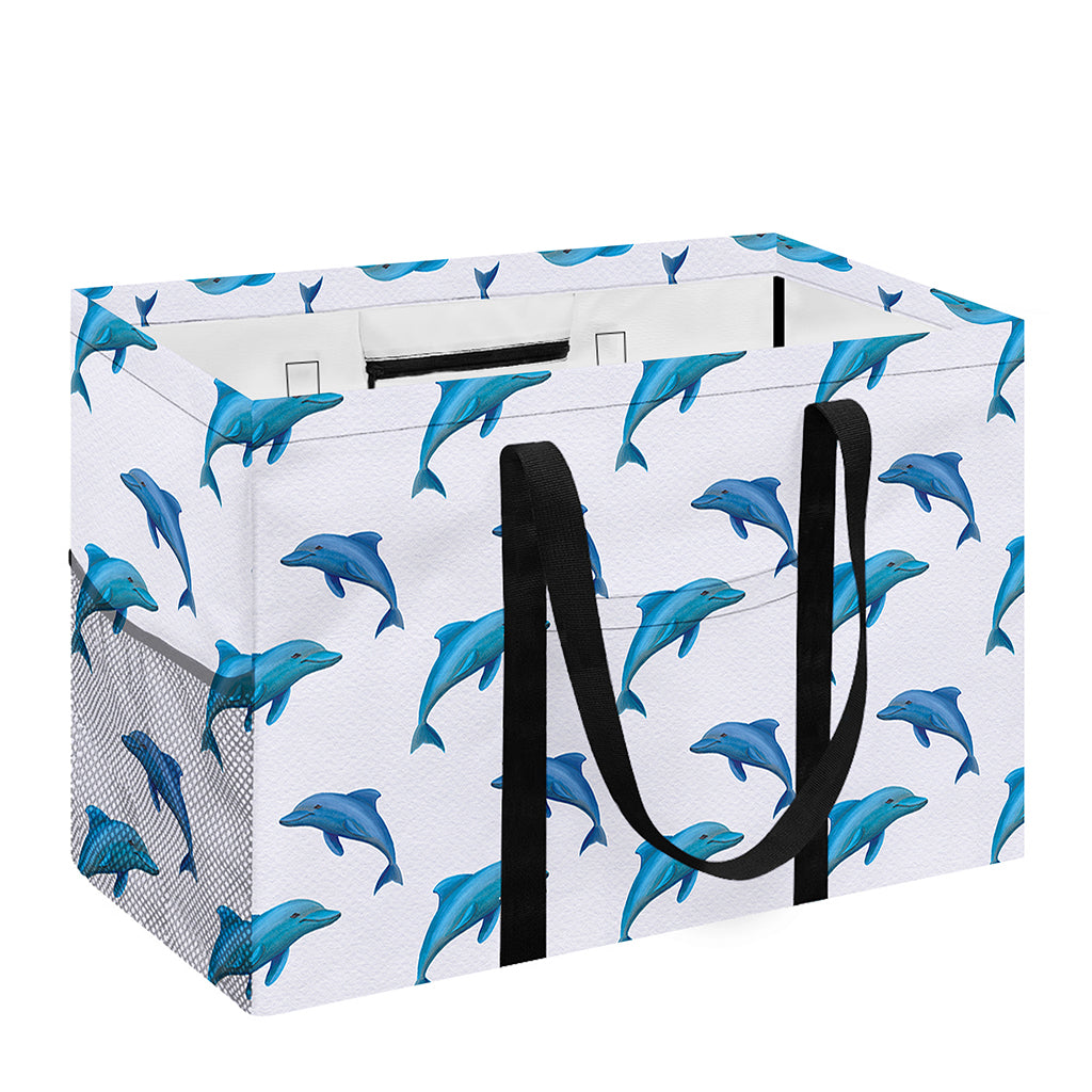 Watercolor Dolphin Pattern Print Utility Tote Bag