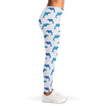 Watercolor Dolphin Pattern Print Women's Leggings