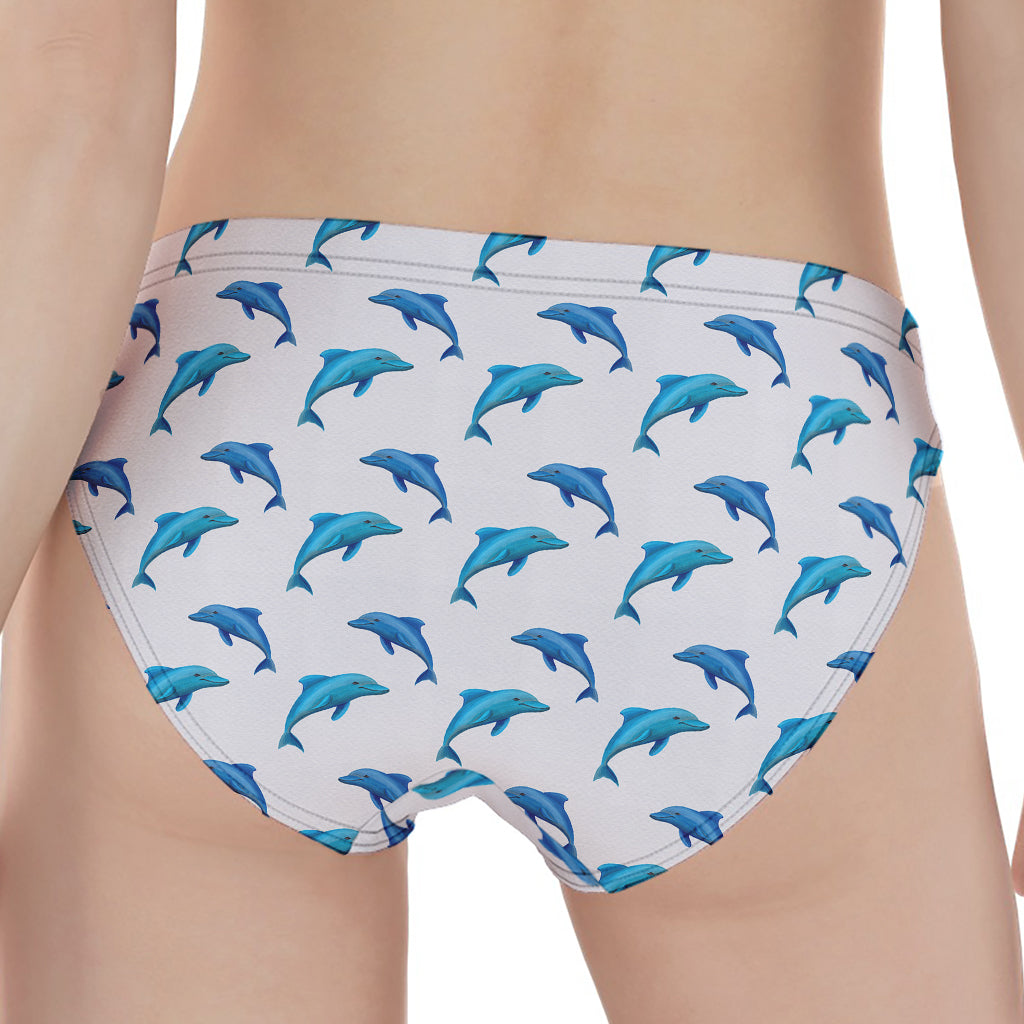 Watercolor Dolphin Pattern Print Women's Panties