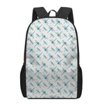 Watercolor Dragonfly Pattern Print 17 Inch Backpack