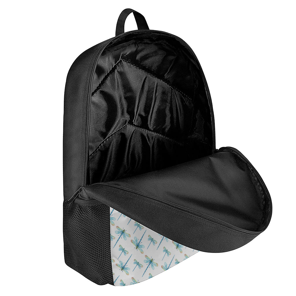 Watercolor Dragonfly Pattern Print 17 Inch Backpack