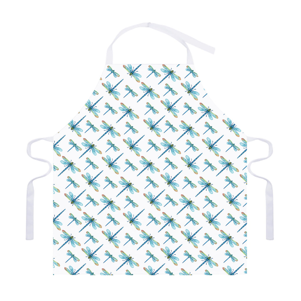 Watercolor Dragonfly Pattern Print Adjustable Apron