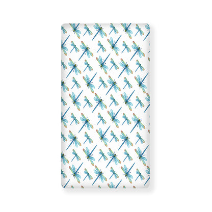 Watercolor Dragonfly Pattern Print Baby Crib Sheet
