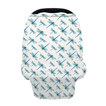 Watercolor Dragonfly Pattern Print Baby Seat Cover